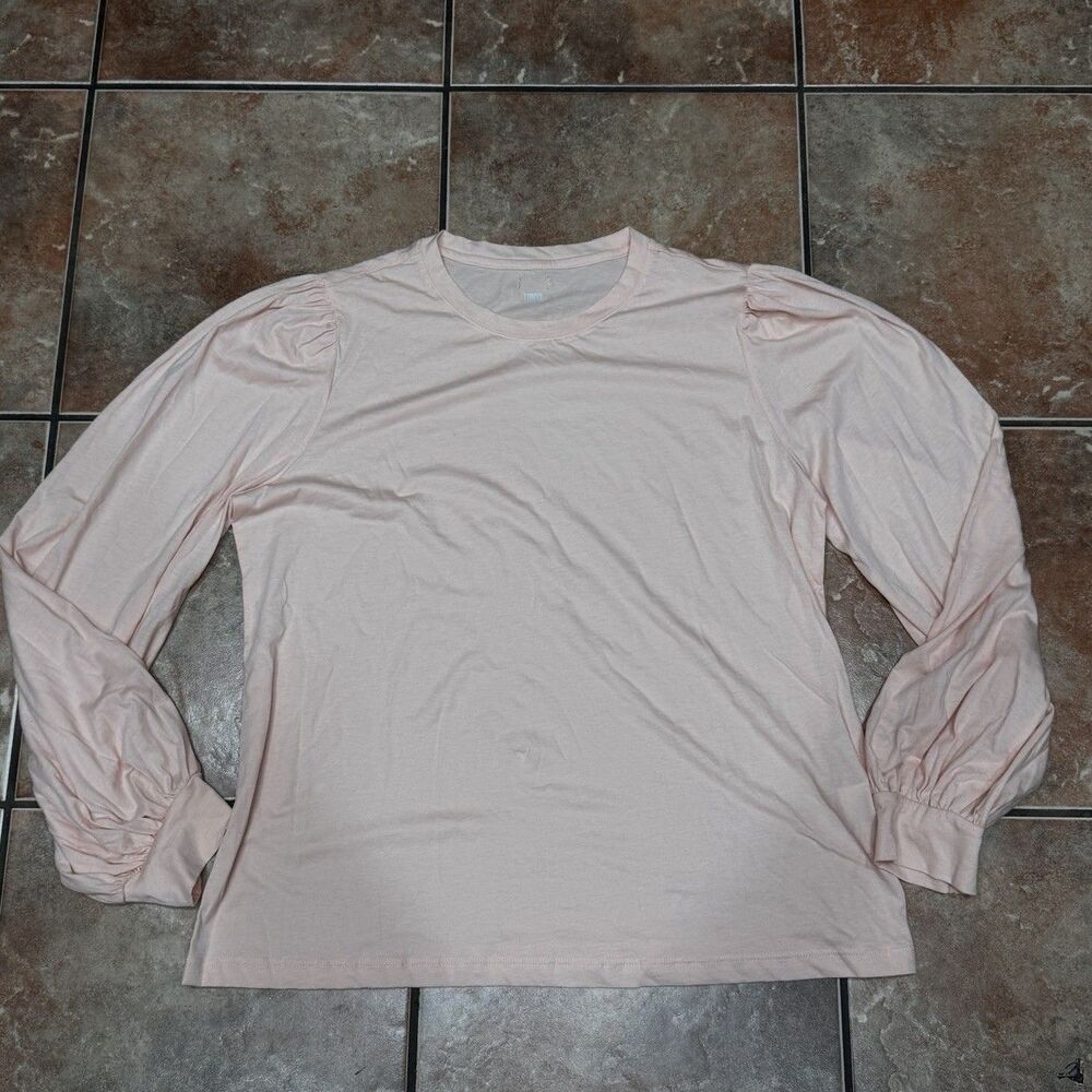LUNYA Women Long Sleeve Cotton Pajama Top Large  Pink